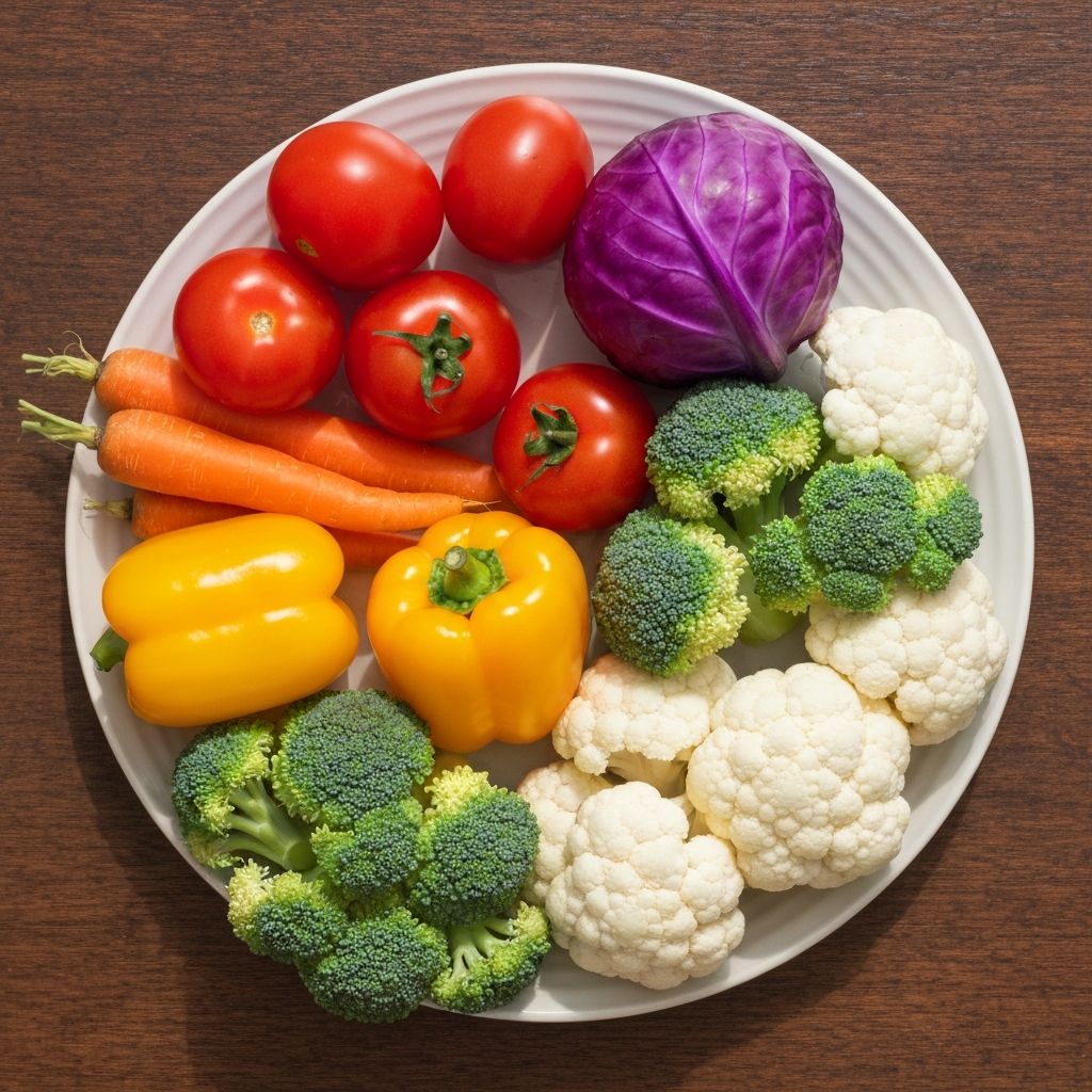 Kolorowy talerz warzyw